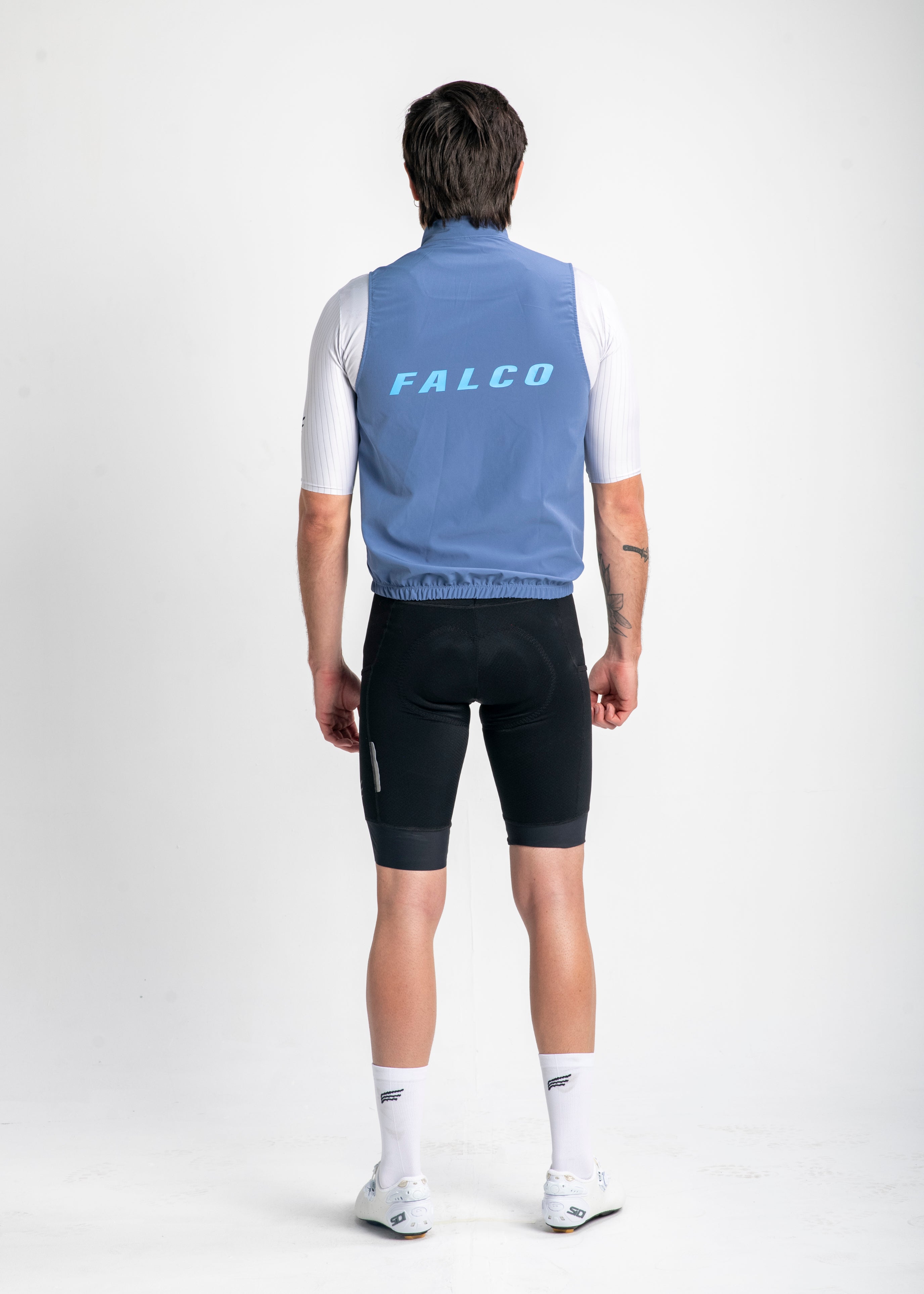 CHALECO CORTAVIENTOS IMPERMEABLE AZUL CELESTE