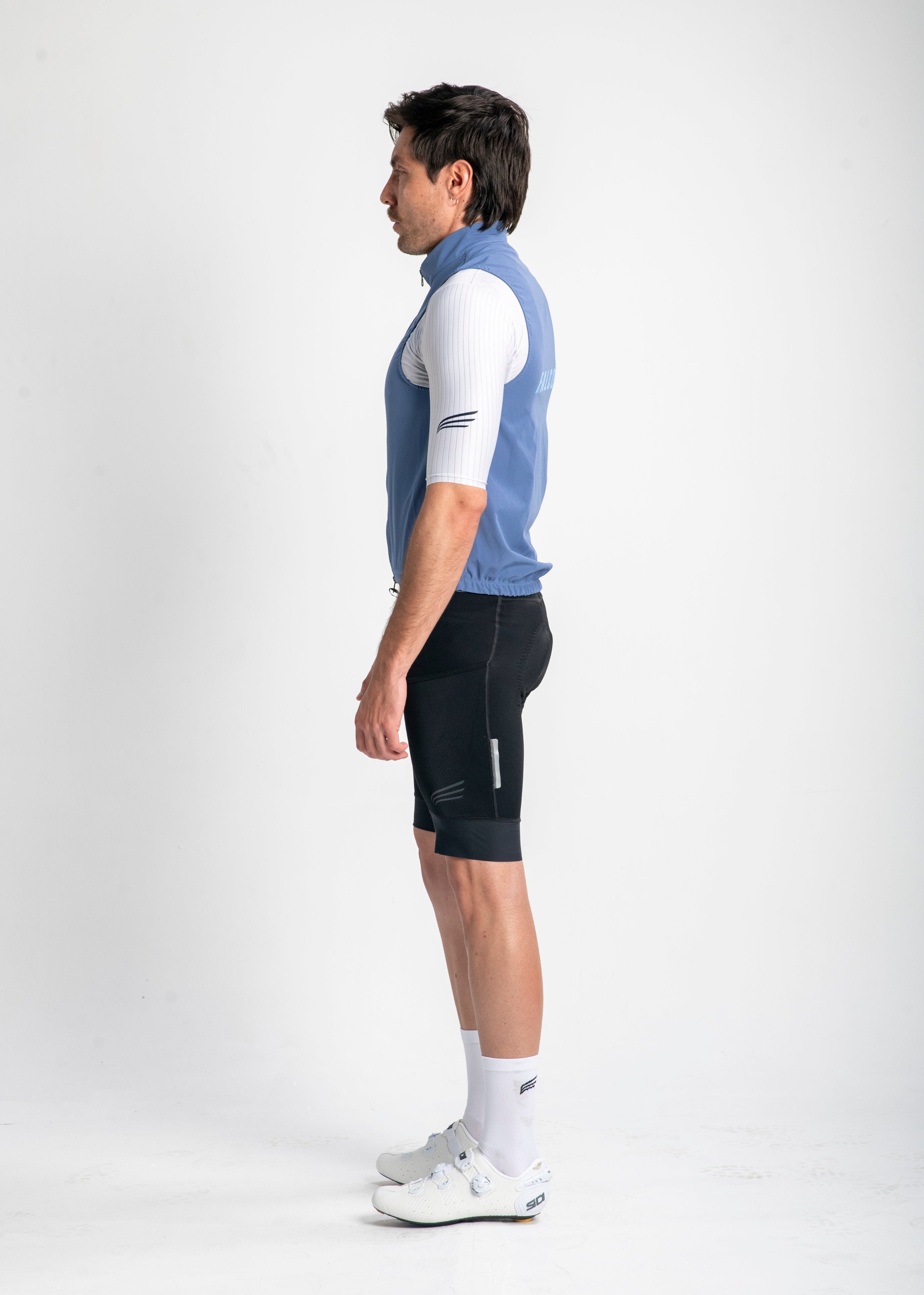 CHALECO CORTAVIENTOS IMPERMEABLE AZUL CELESTE