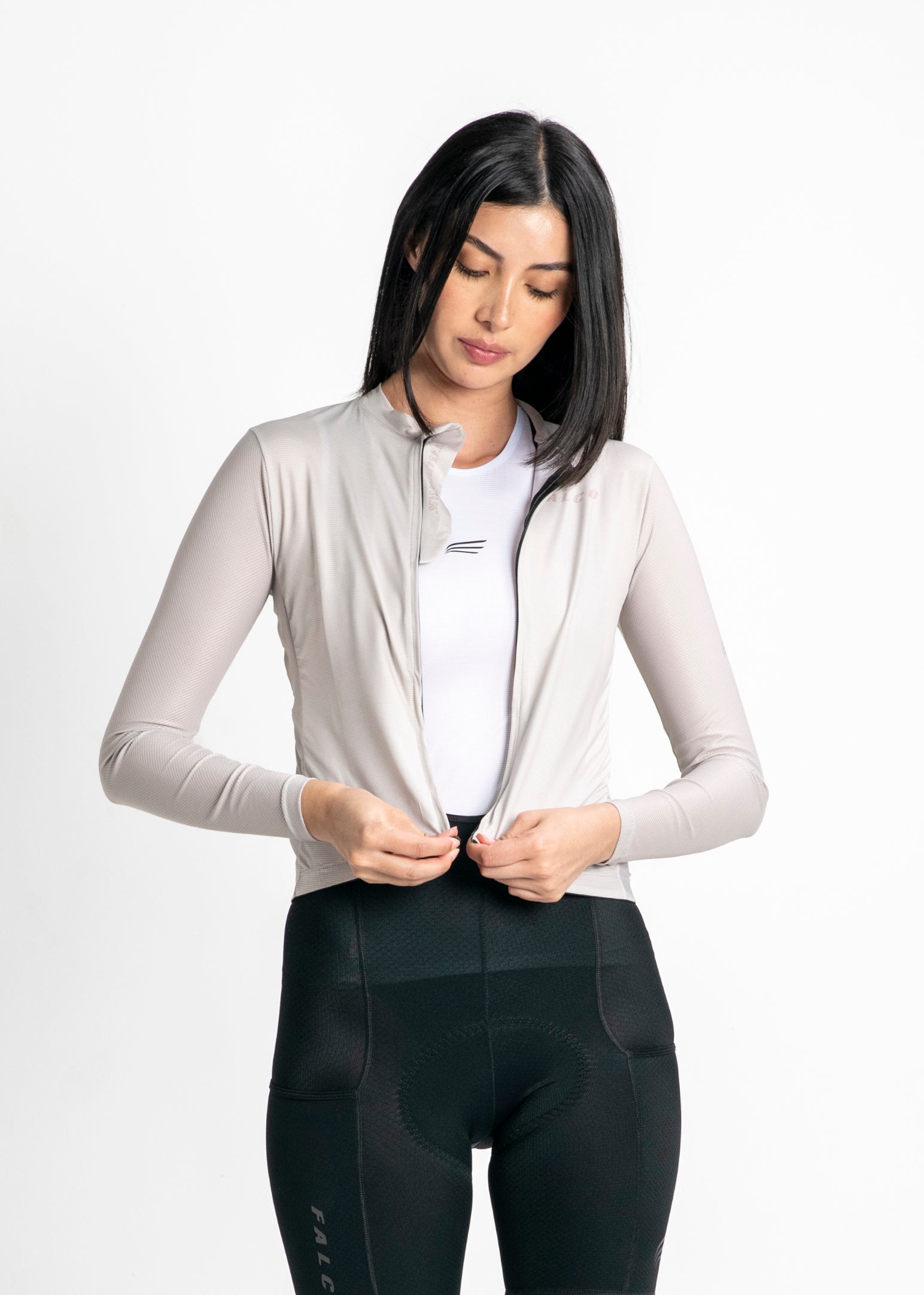 JERSEY MANGA LARGA BEIGE