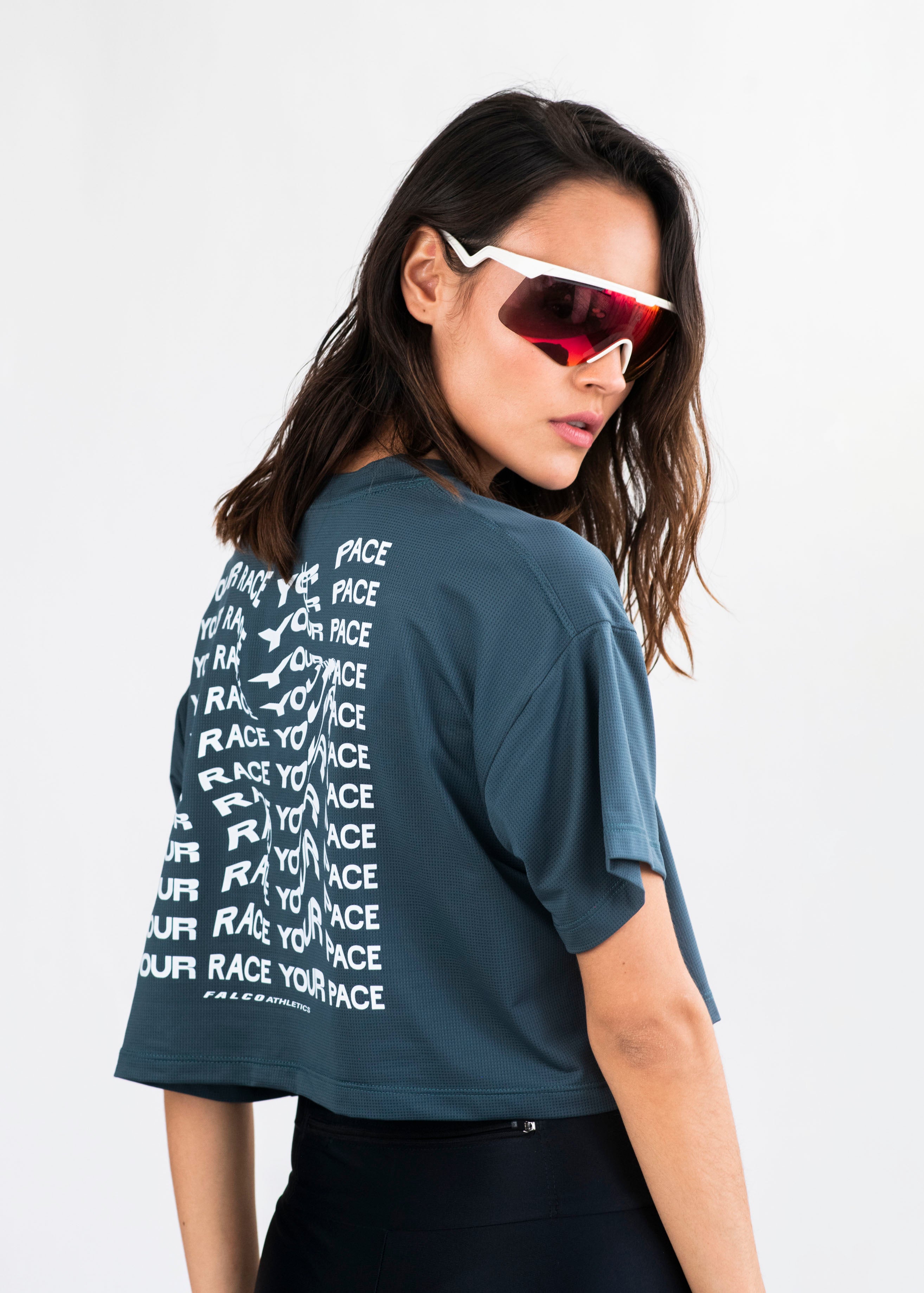 Camiseta Crop top your race your pace